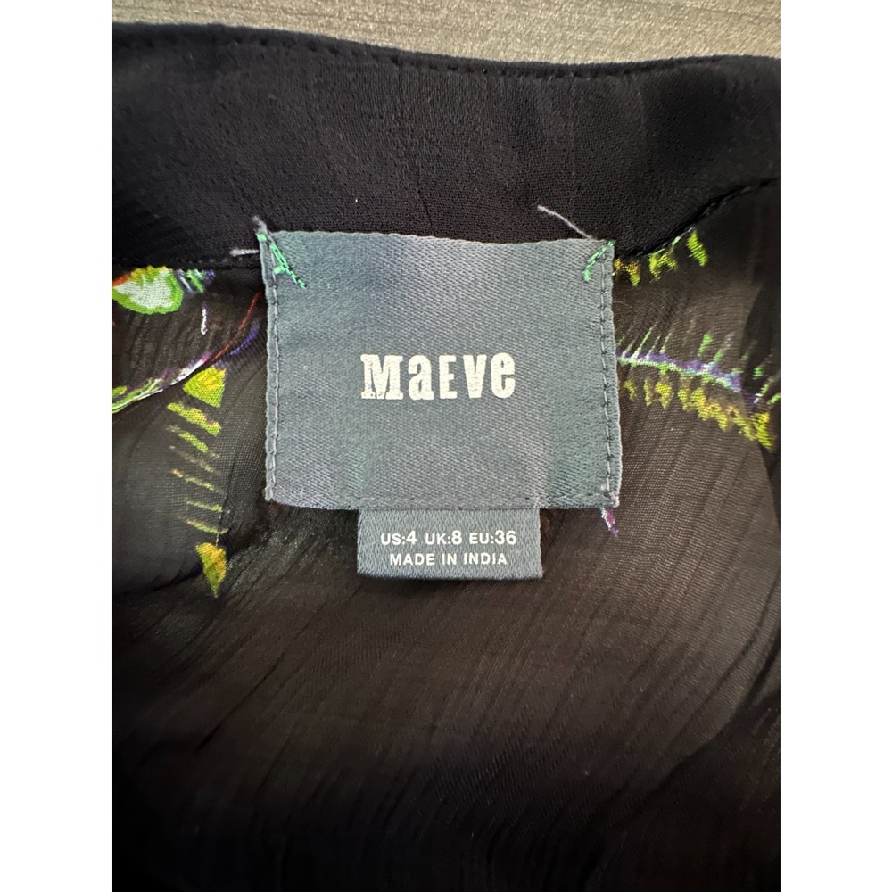 Maeve Anthropologie Size 4 Sheer Floral Tunic Dress Overlay Boho Whimsigoth Y2K - Picture 7 of 7